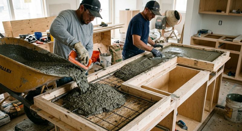 Cement Counter Installation in Napa, CA