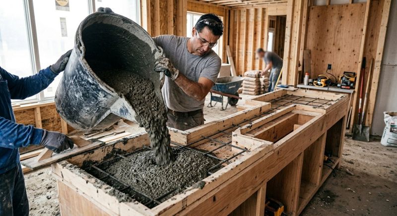 Concrete Countertop Pouring in Marin County, CA